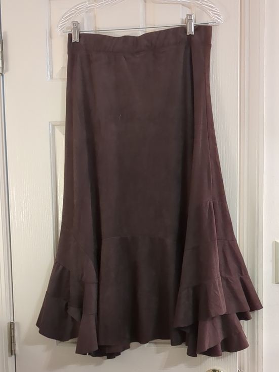 Tantrums Dresses & Skirts - Tantrums Brown Ruffle-Hem A-Line Skirt